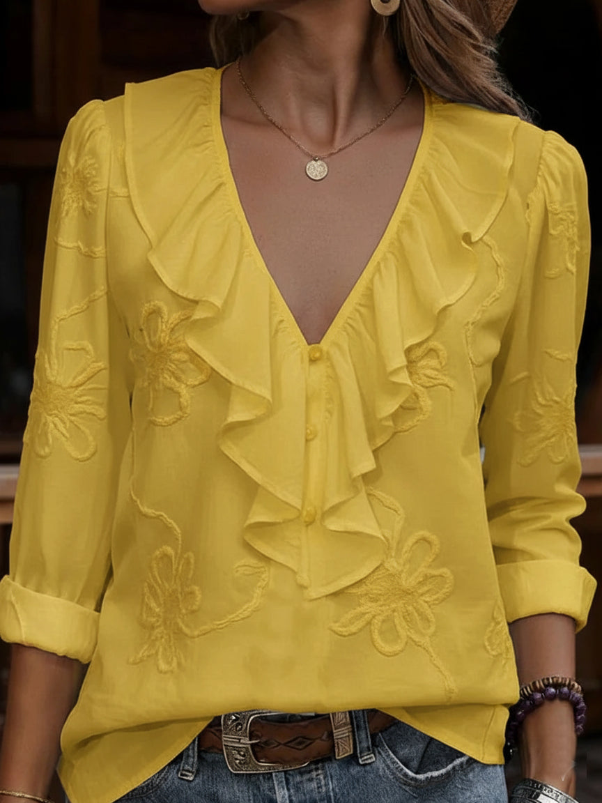 Cecily blouse in yellow