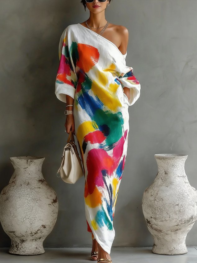 Verity | Bold One-Shoulder Maxi Dress