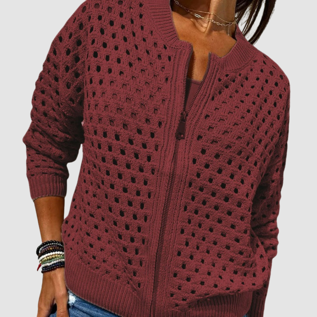 Constance cardigan in burgundy