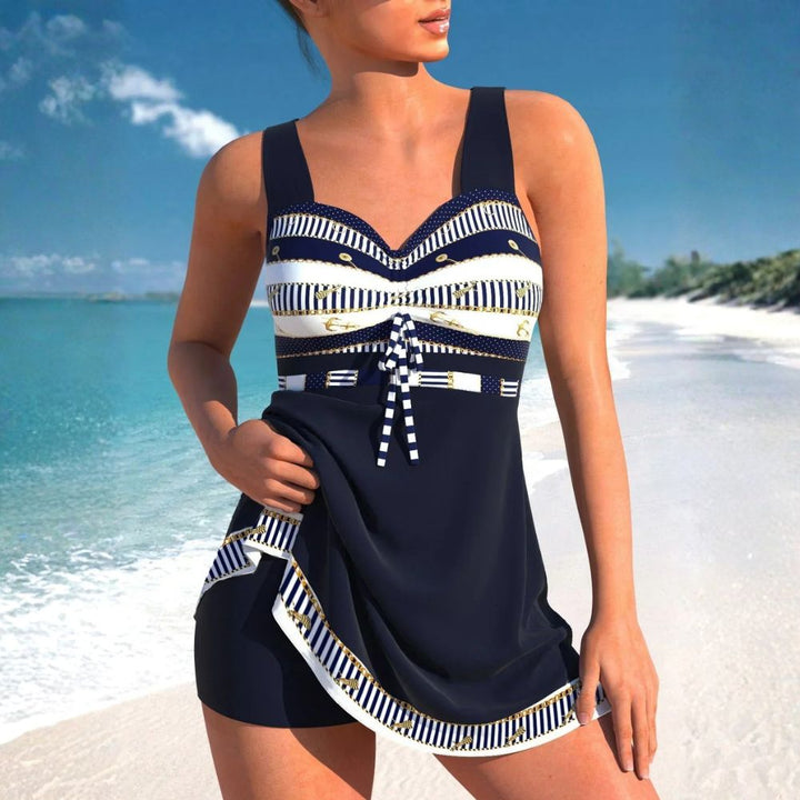 LOREDANA | NAUTICAL-STYLE ONE-PIECE SWIMSUIT