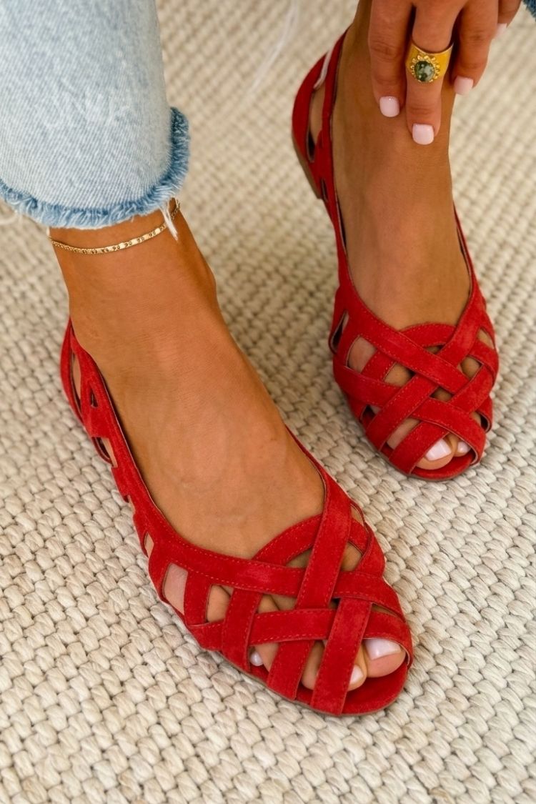 Caterina sandals in Neon Green