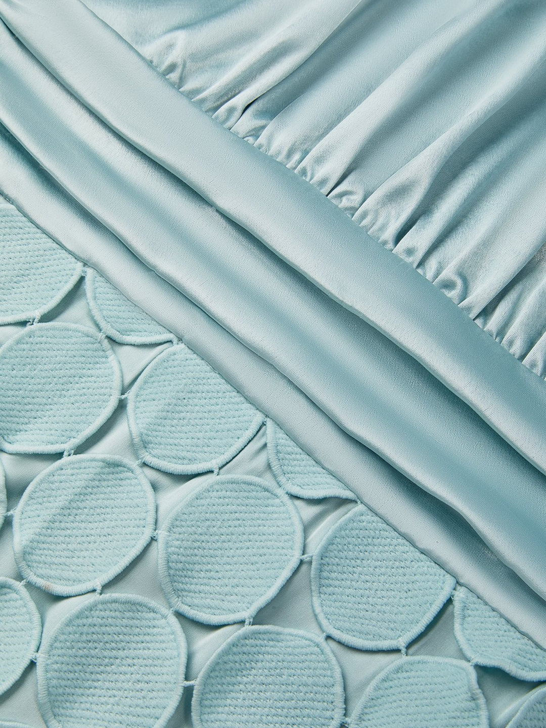 Cordelia halter midi dress fabric detail