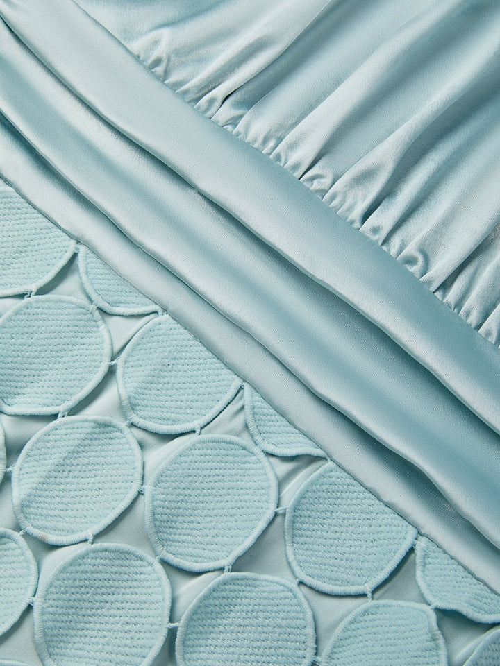 Cordelia halter midi dress fabric detail