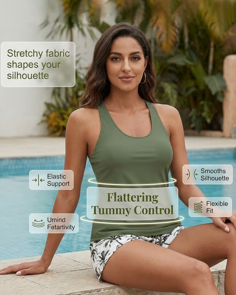 Ellaire | Three-Piece Tankini Bikini & Cover-Up Set