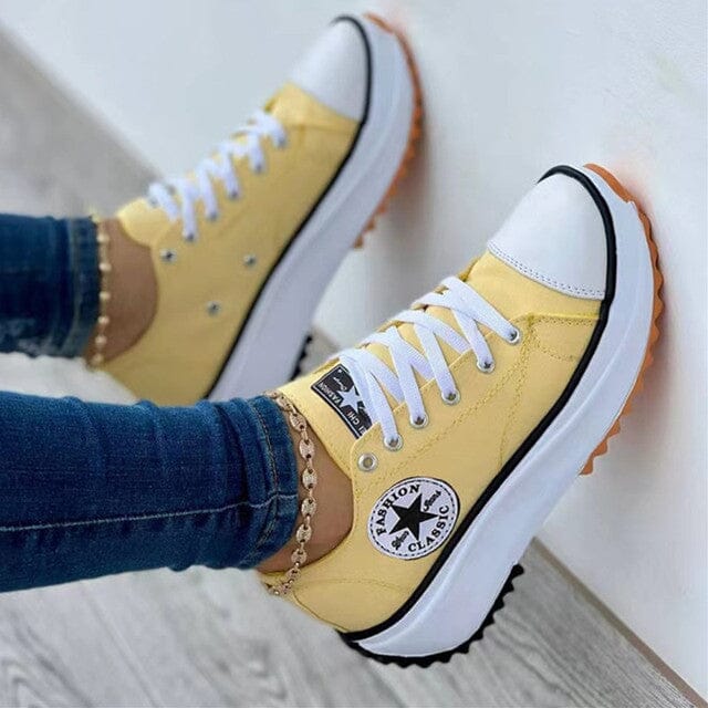 Posy | Platform Canvas Trainers