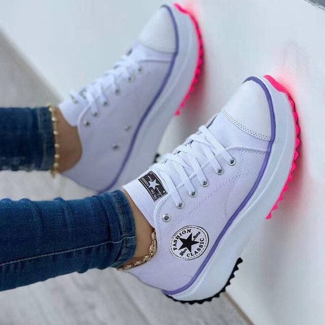 Posy | Platform Canvas Trainers