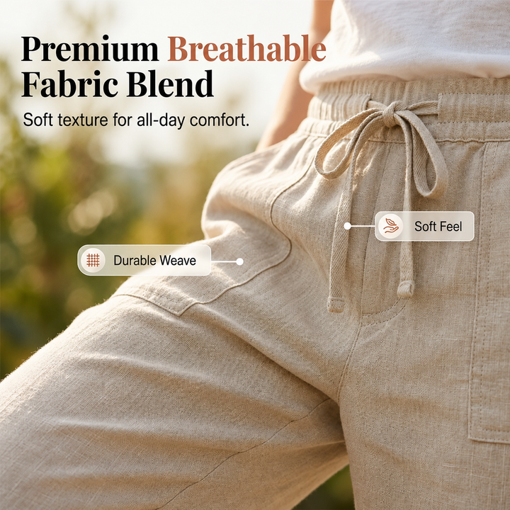 Ellaire | Cotton Linen Capri Trousers