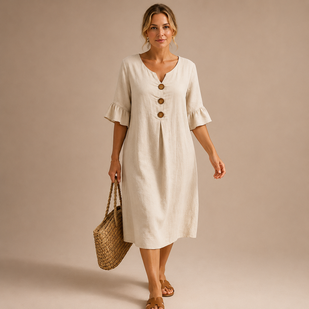 Vanesa | Elegant Loose-Fit Midi Dress