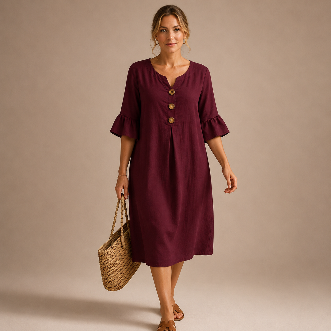 Vanesa | Elegant Loose-Fit Midi Dress