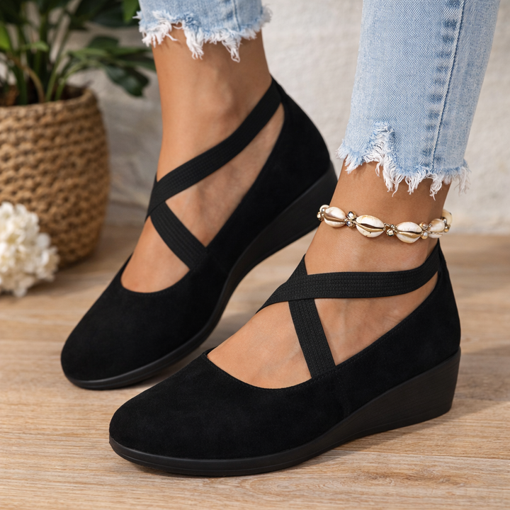 Odette | Closed Wedge-Heeled Ballet Flats