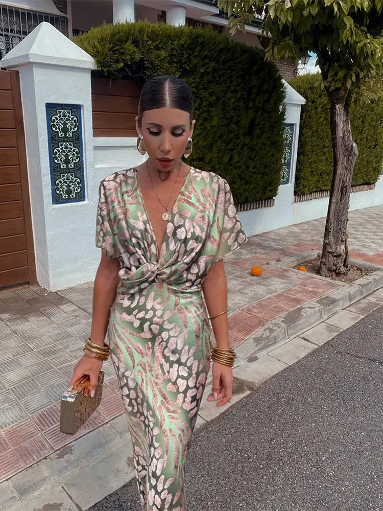 Marigold copper midi dress