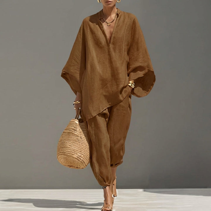 Marina | Two-Piece Casual Set with V-Neck for Women