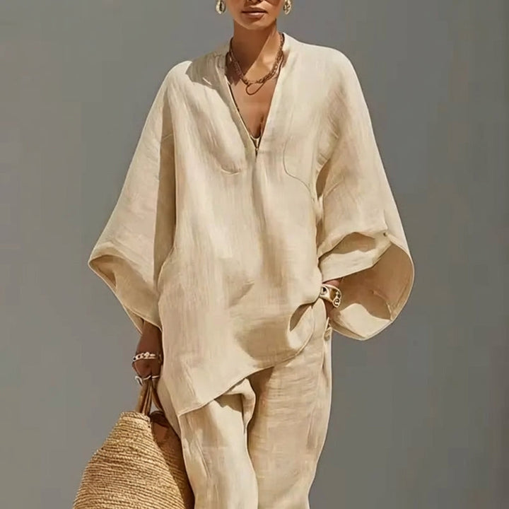 Marina | Two-Piece Casual Set with V-Neck for Women
