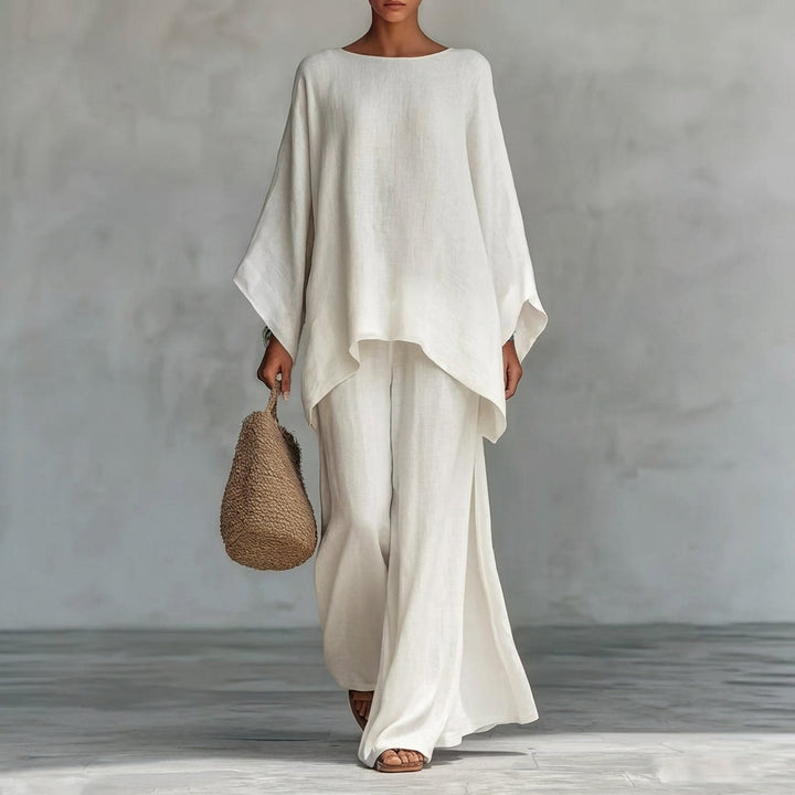 Cristina | Two-Piece Set with a Long-Sleeve Top and Wide-Leg Pants