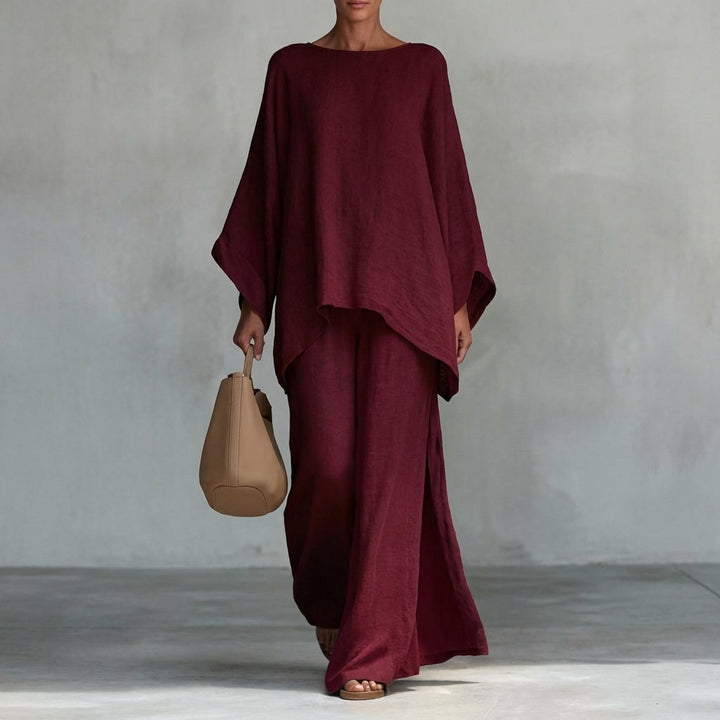 Cristina | Two-Piece Set with a Long-Sleeve Top and Wide-Leg Pants