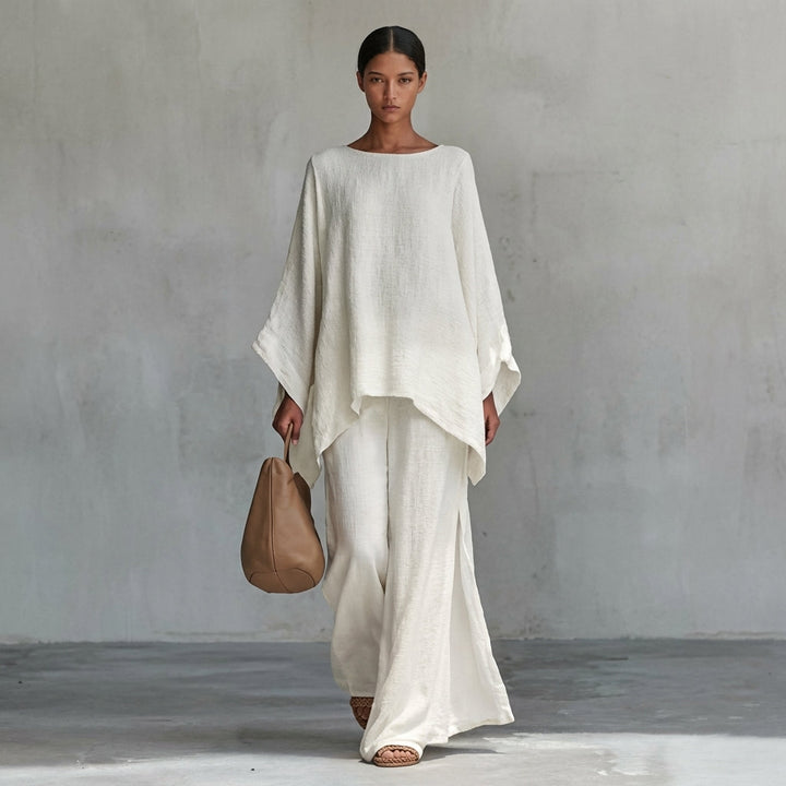 Cristina | Two-Piece Set with a Long-Sleeve Top and Wide-Leg Pants