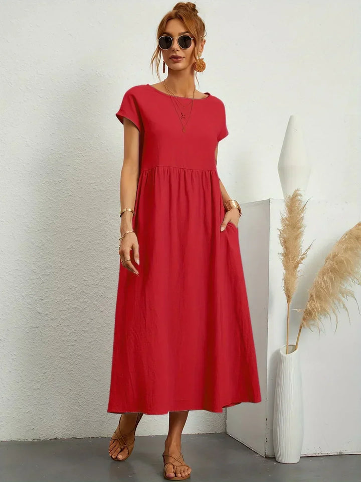 Gabriela™ | Flowing Midi Dress with Timeless Elegance