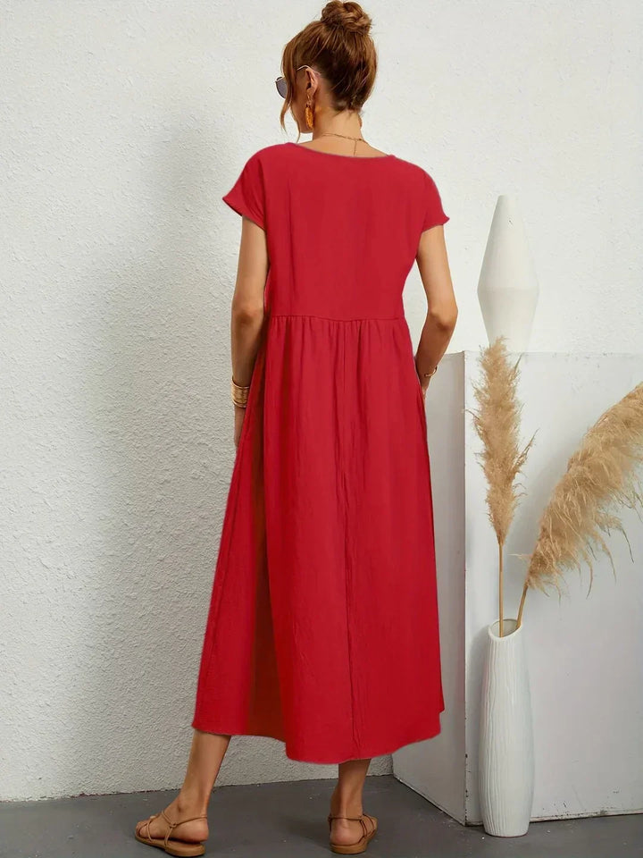 Gabriela™ | Flowing Midi Dress with Timeless Elegance