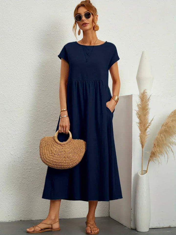 Gabriela™ | Flowing Midi Dress with Timeless Elegance