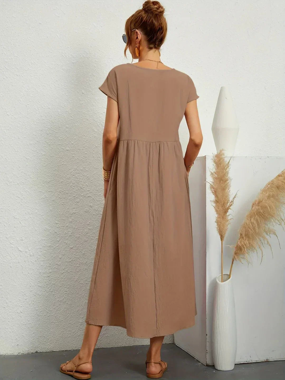 Gabriela™ | Flowing Midi Dress with Timeless Elegance