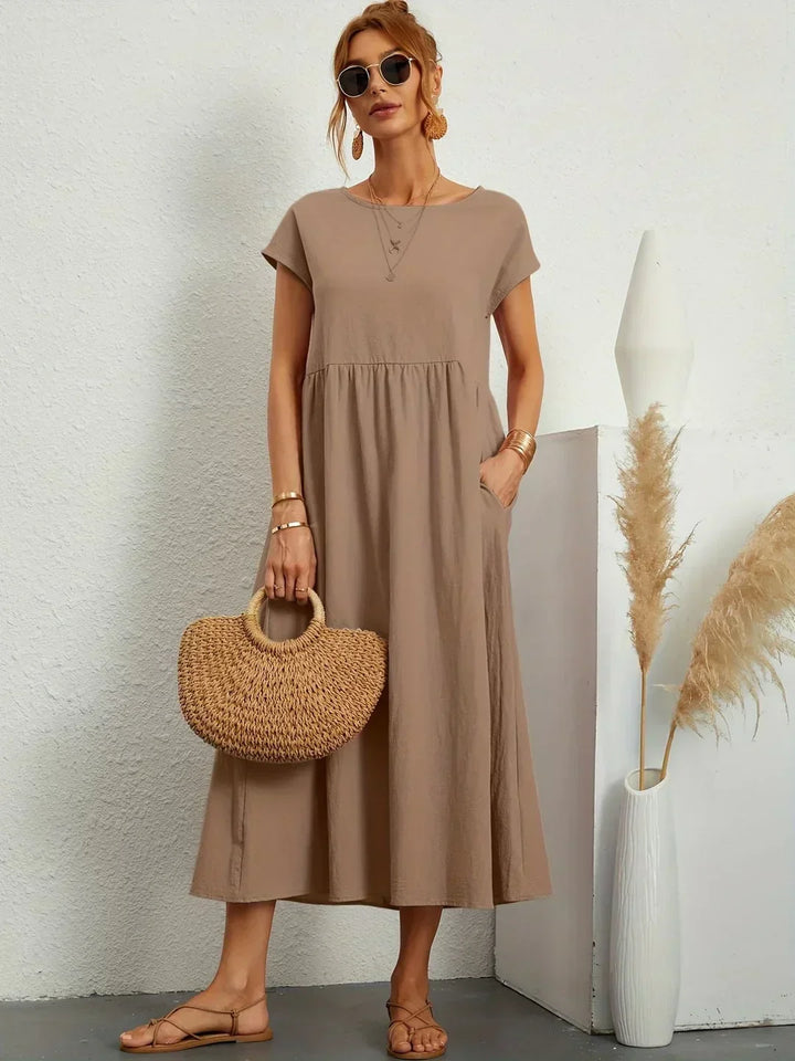 Gabriela™ | Flowing Midi Dress with Timeless Elegance