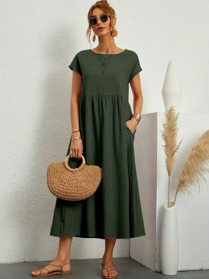 Gabriela™ | Flowing Midi Dress with Timeless Elegance