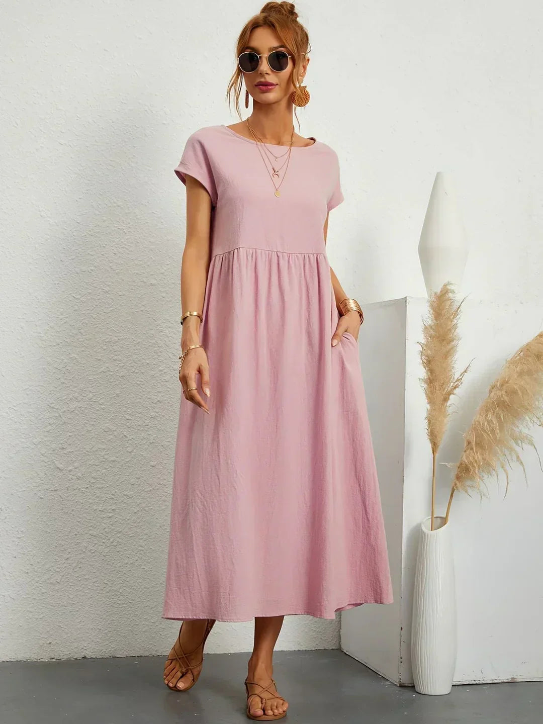 Gabriela™ | Flowing Midi Dress with Timeless Elegance