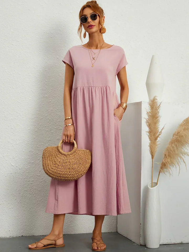 Gabriela™ | Flowing Midi Dress with Timeless Elegance