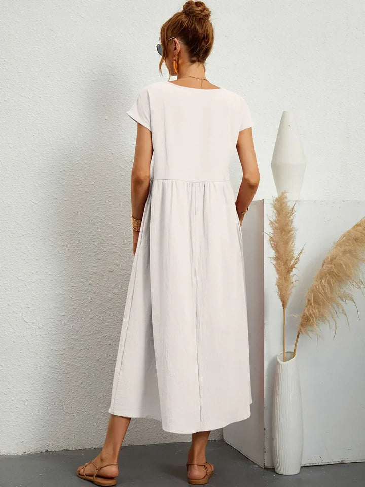 Gabriela™ | Flowing Midi Dress with Timeless Elegance