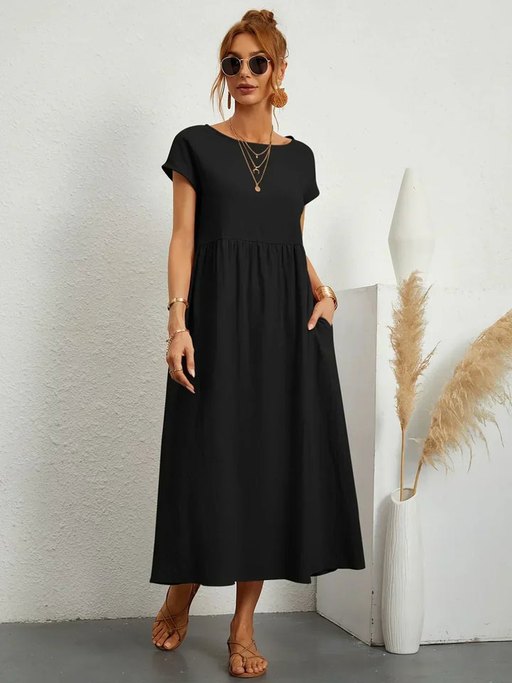 Gabriela™ | Flowing Midi Dress with Timeless Elegance