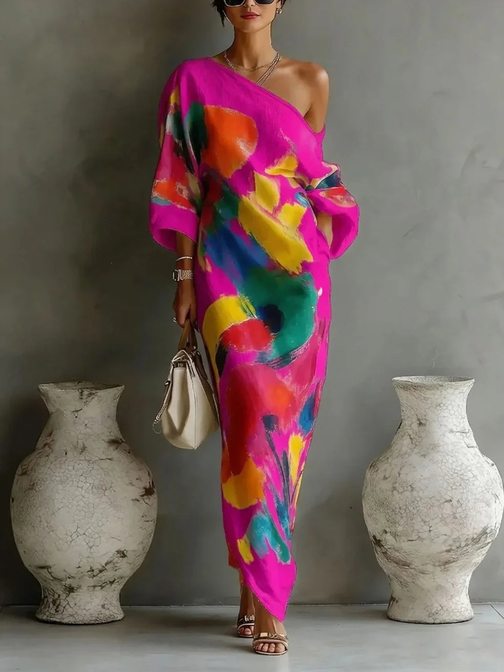 Verity | Bold One-Shoulder Maxi Dress