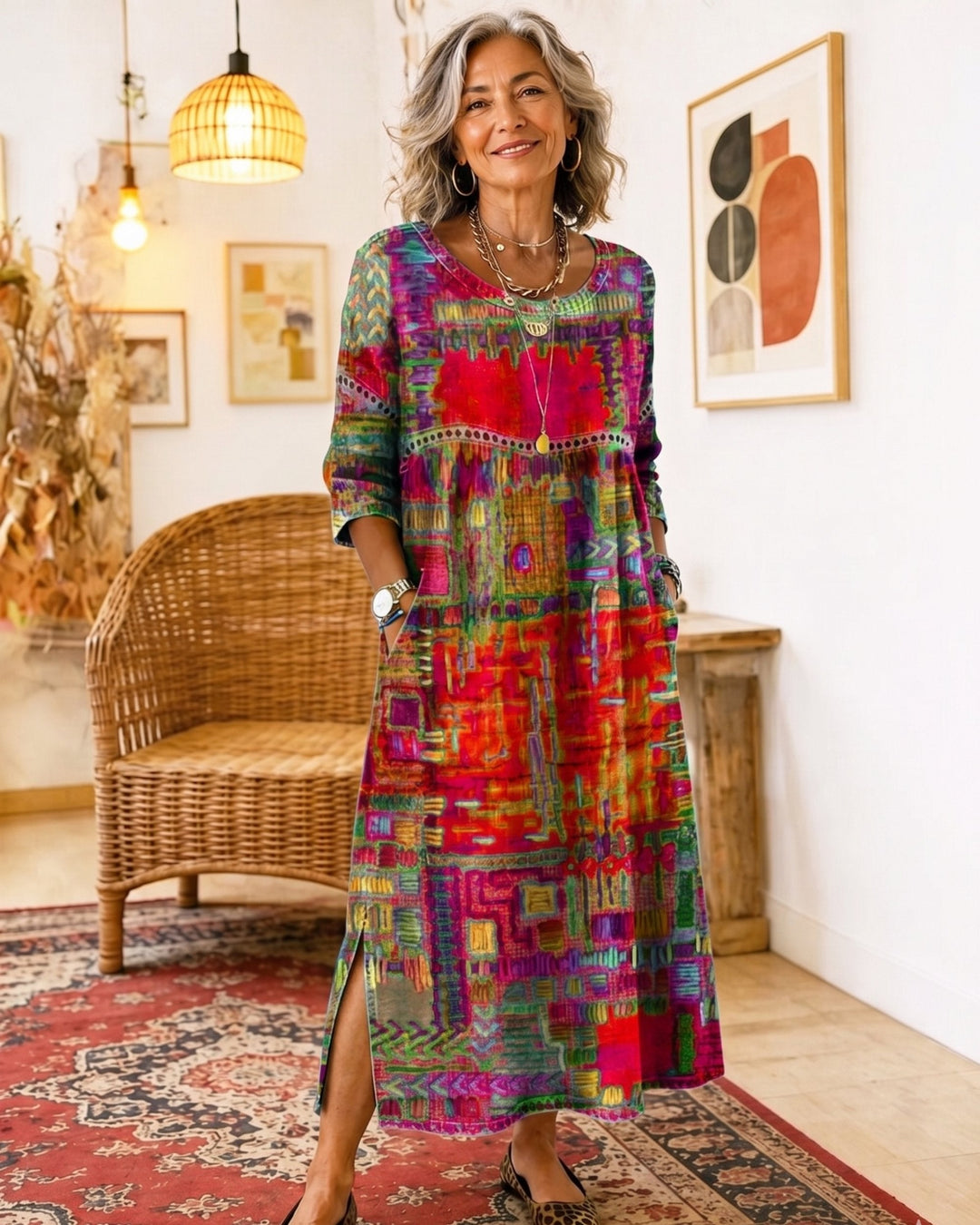 Manuela | Artistic Patchwork Dress