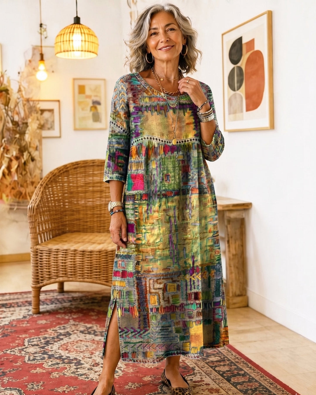 Manuela | Artistic Patchwork Dress