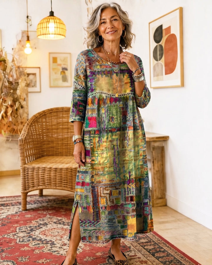 Manuela | Artistic Patchwork Dress