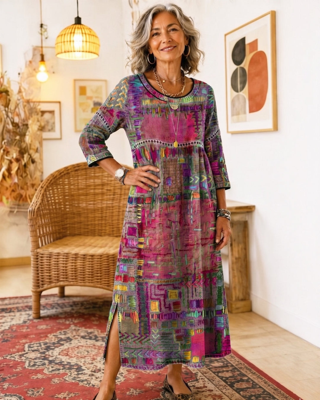 Manuela | Artistic Patchwork Dress
