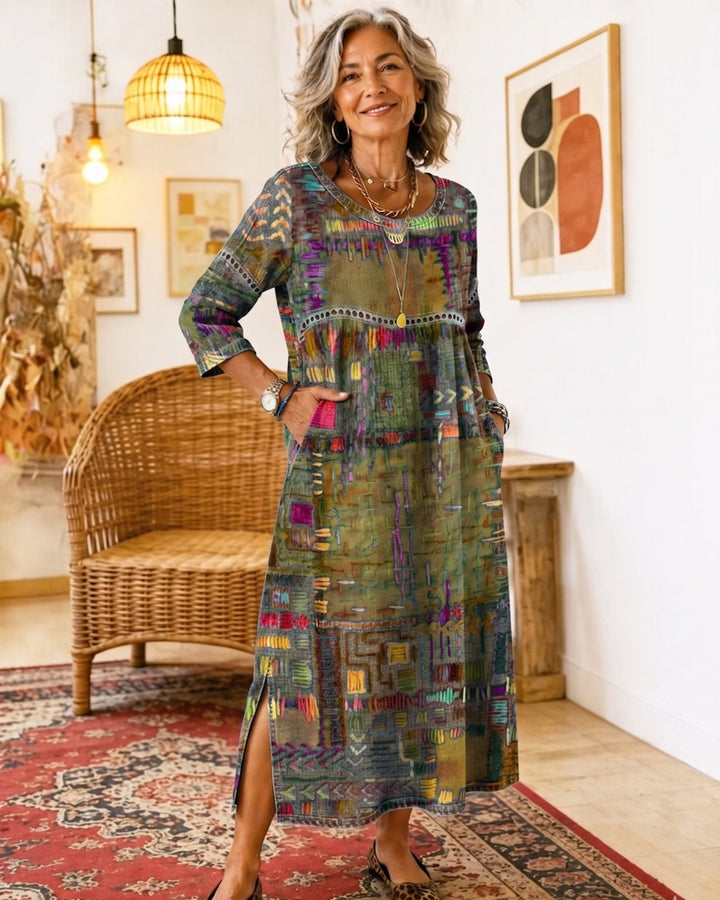 Manuela | Artistic Patchwork Dress