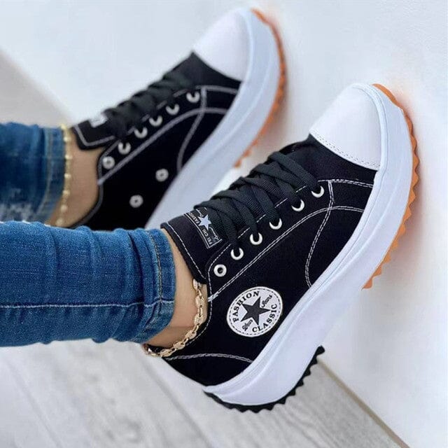 Posy | Platform Canvas Trainers