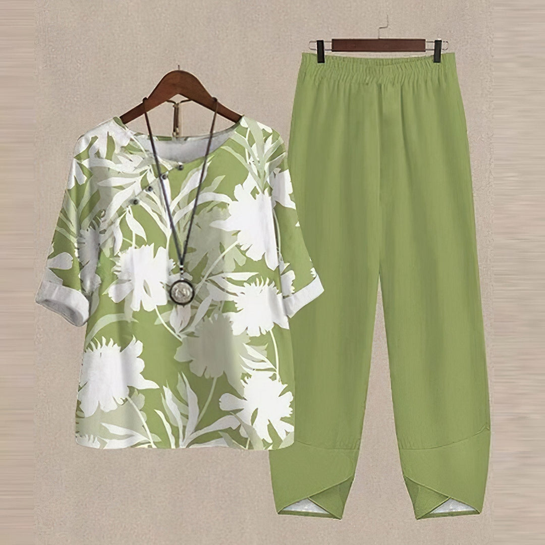 Lilou - Comfortable Shirt and Trousers Set
