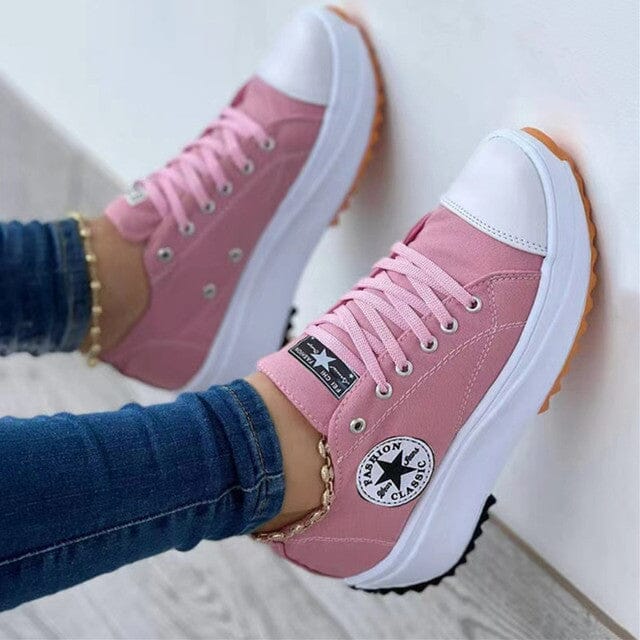 Posy | Platform Canvas Trainers