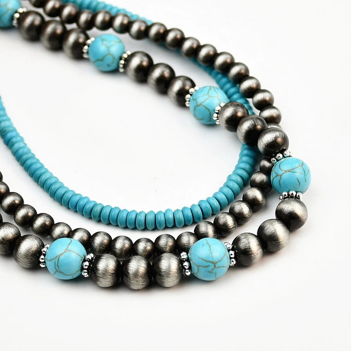 Elowen | 3-Piece Layered Turquoise Necklace Set