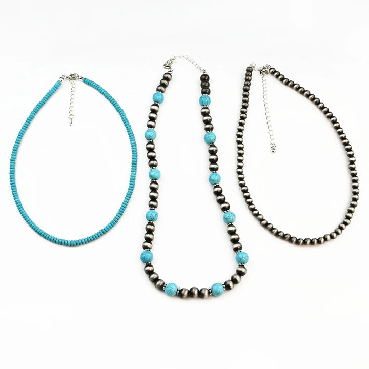 Elowen | 3-Piece Layered Turquoise Necklace Set