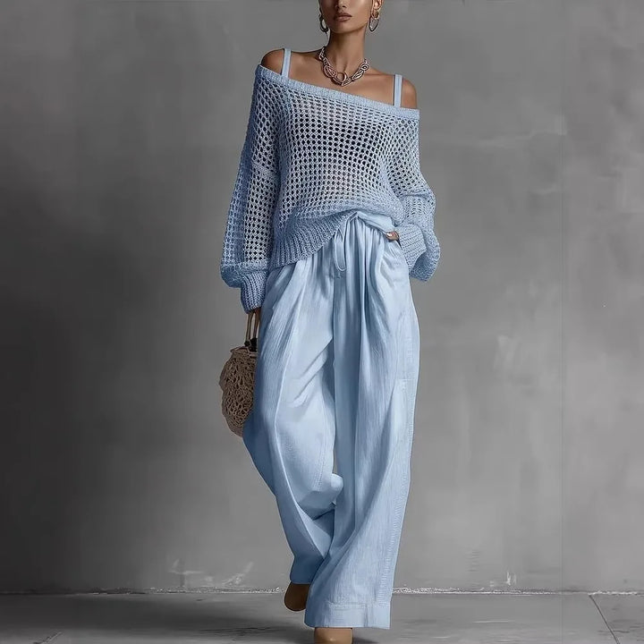 Celia | Off-Shoulder Knit Two-Piece Set