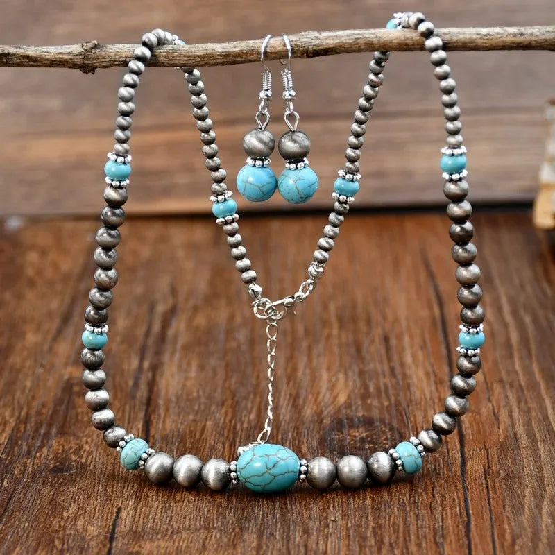 Freya | Vintage Turquoise Necklace + Free Earrings