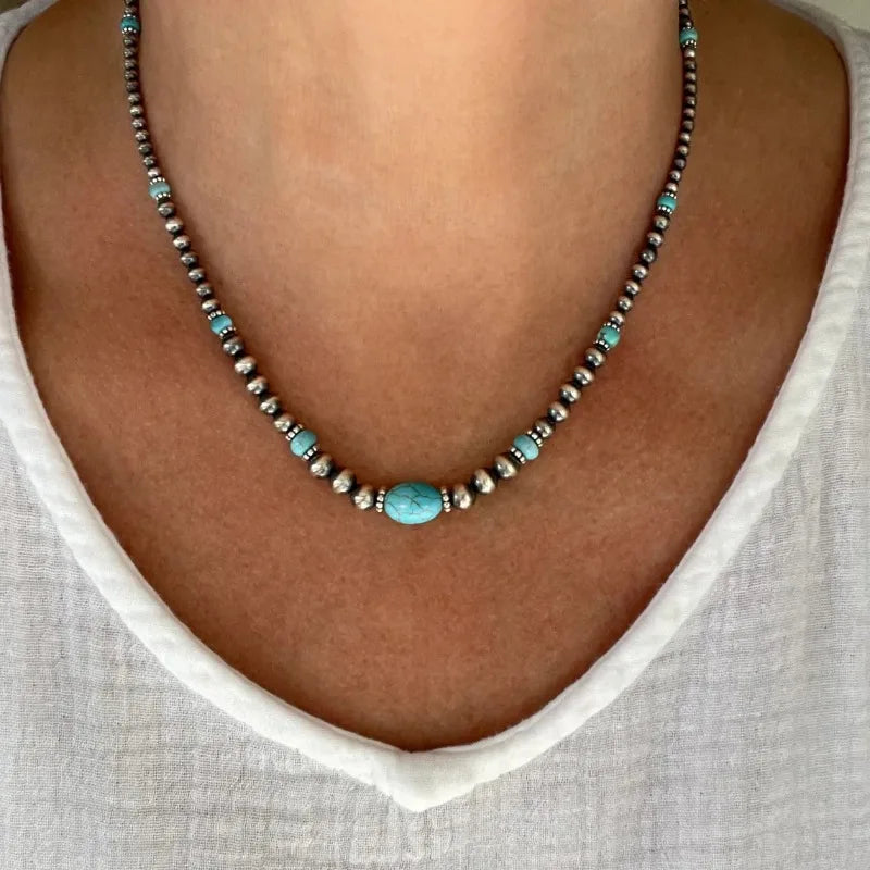 Freya | Vintage Turquoise Necklace + Free Earrings