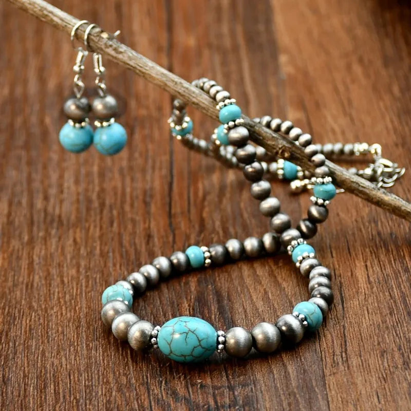 Freya | Vintage Turquoise Necklace + Free Earrings