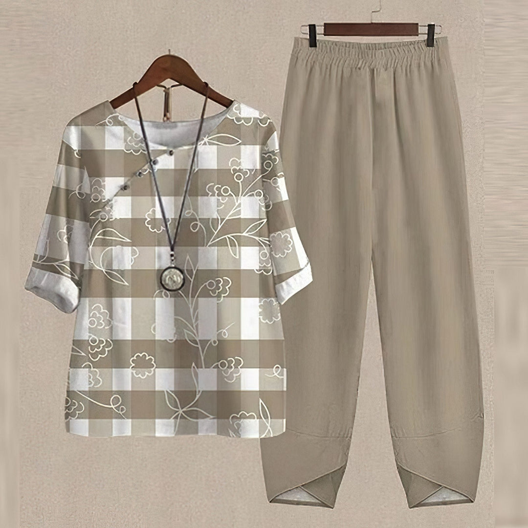 Lilou - Comfortable Shirt and Trousers Set