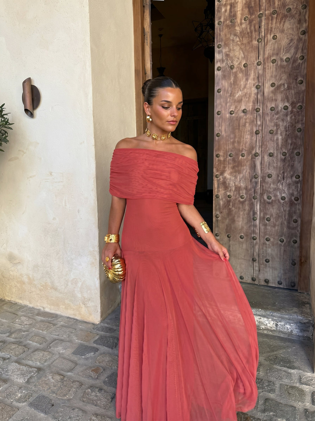 Sierra | Elegant Off-Shoulder Dress