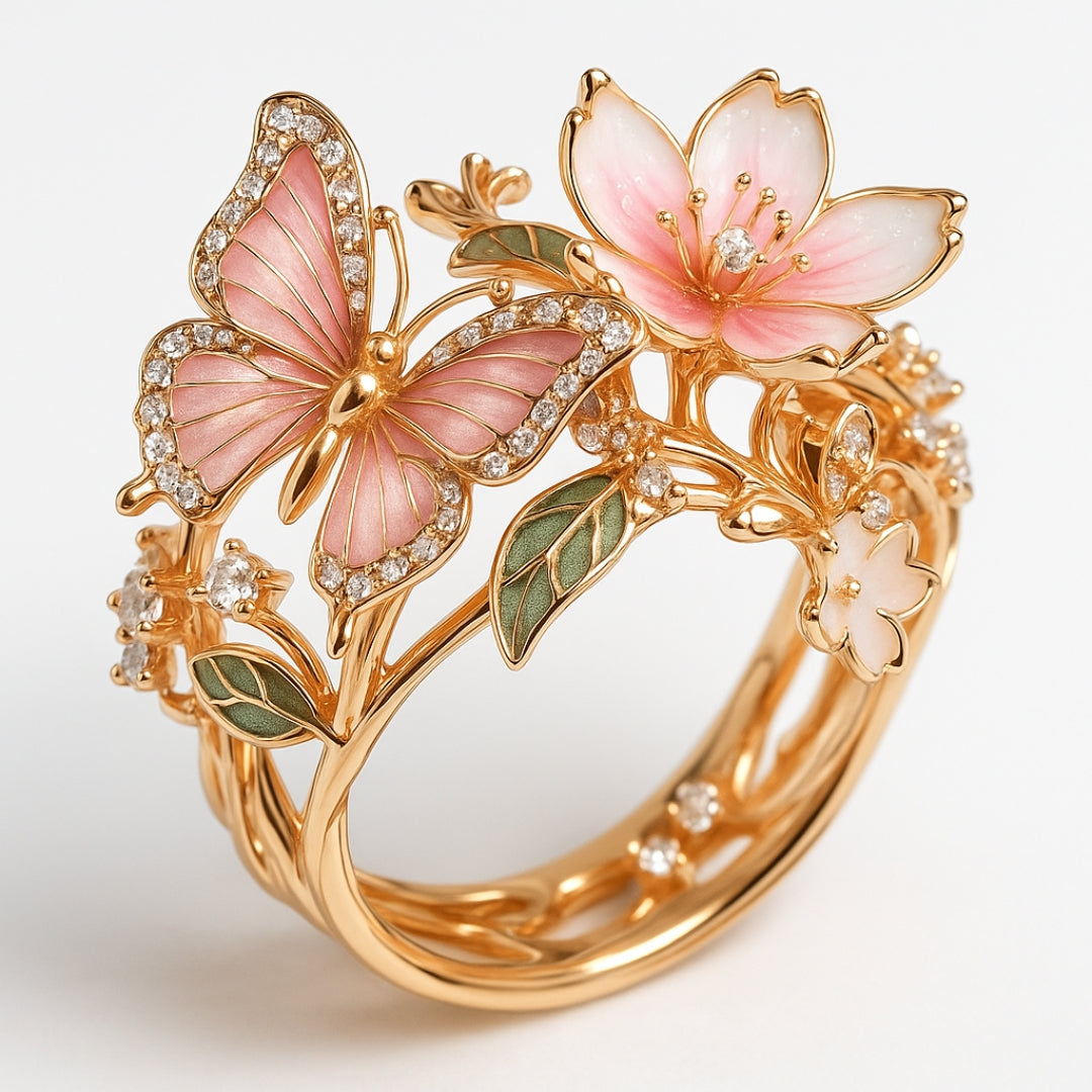 Butterfly Zirconia Ring