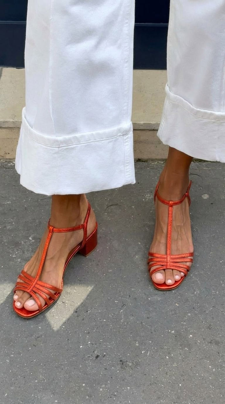 Allegra sandals in Orange