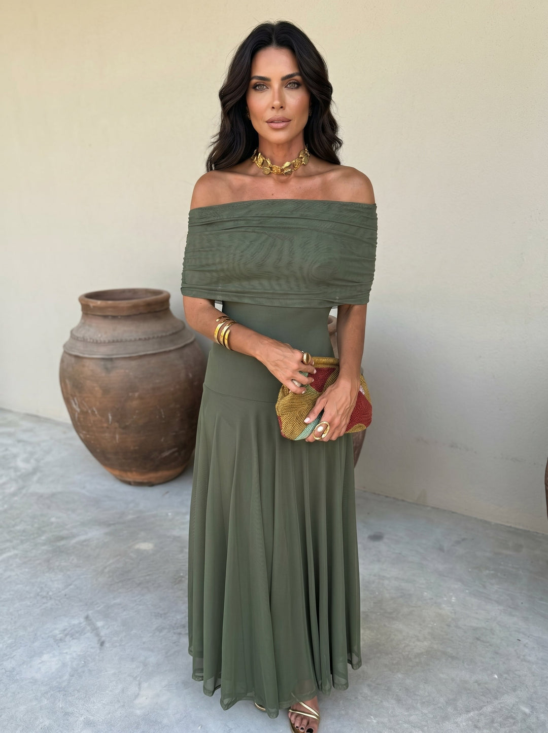Sierra | Elegant Off-Shoulder Dress